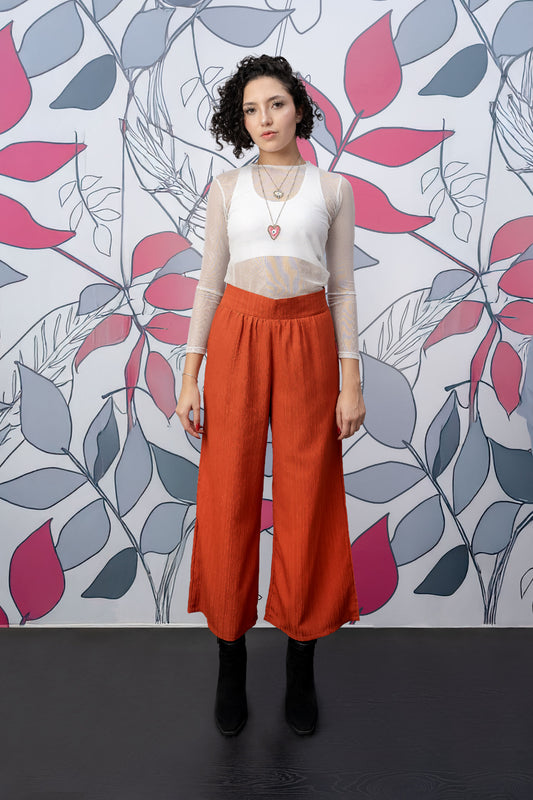 Pantalon Amplio Texturizado