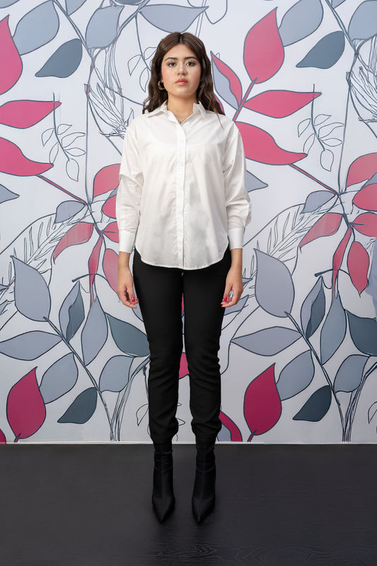 Camisa Blanca Botones Espalda