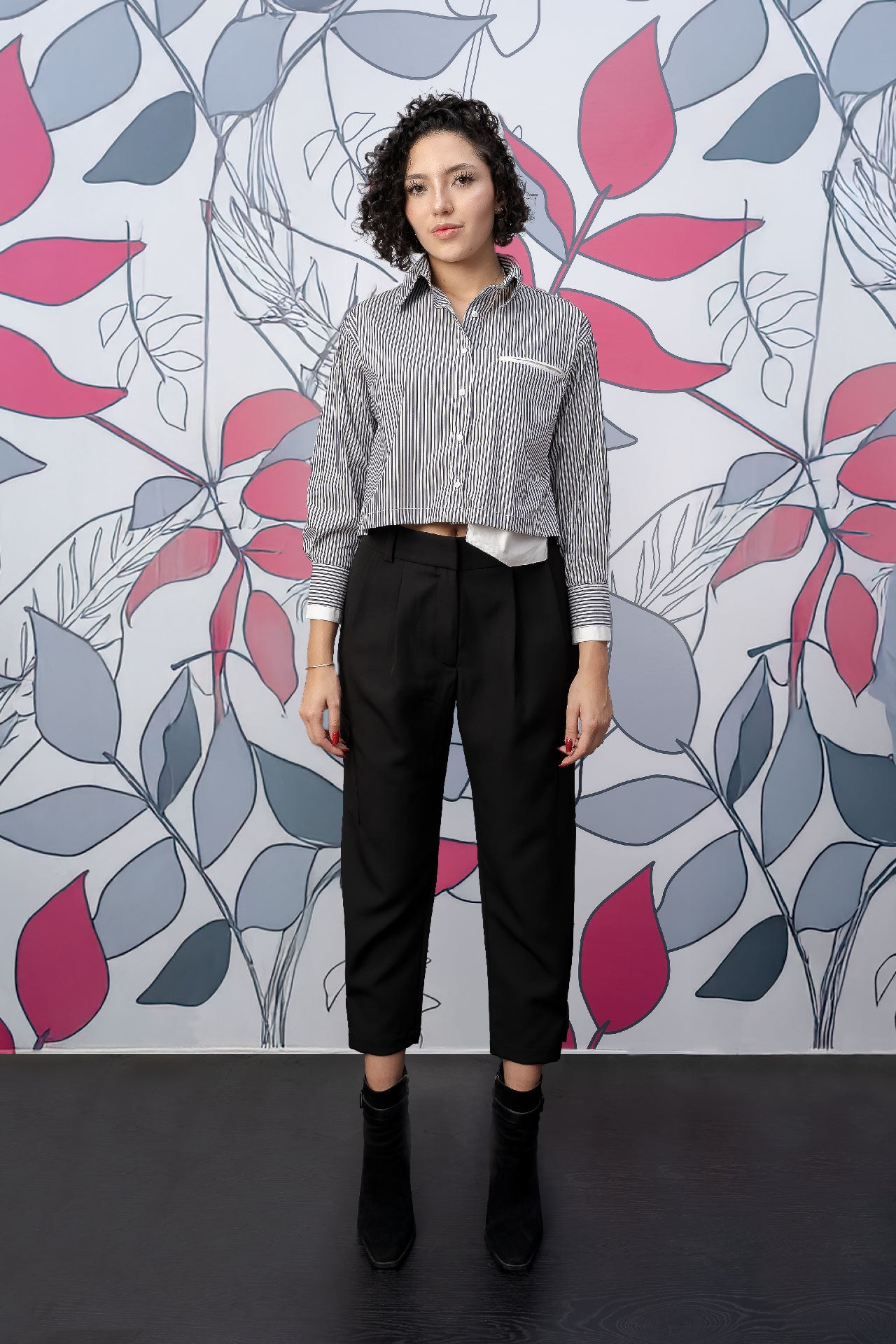 Camisa Cropped Rayas