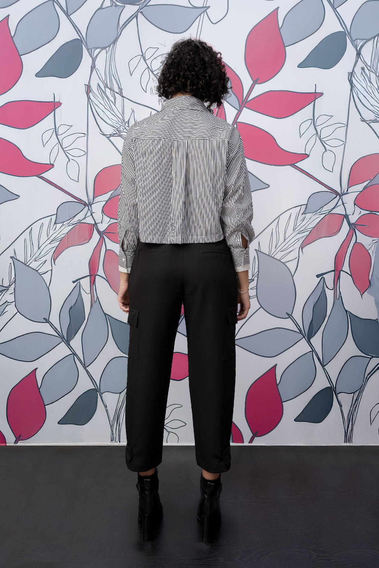 Camisa Cropped Rayas