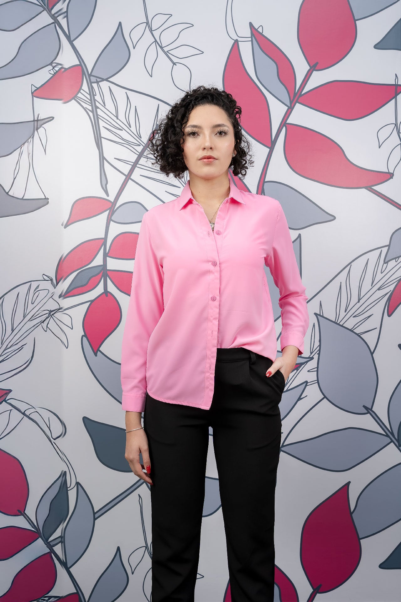 Camisa Clásica Unicolor Fluida