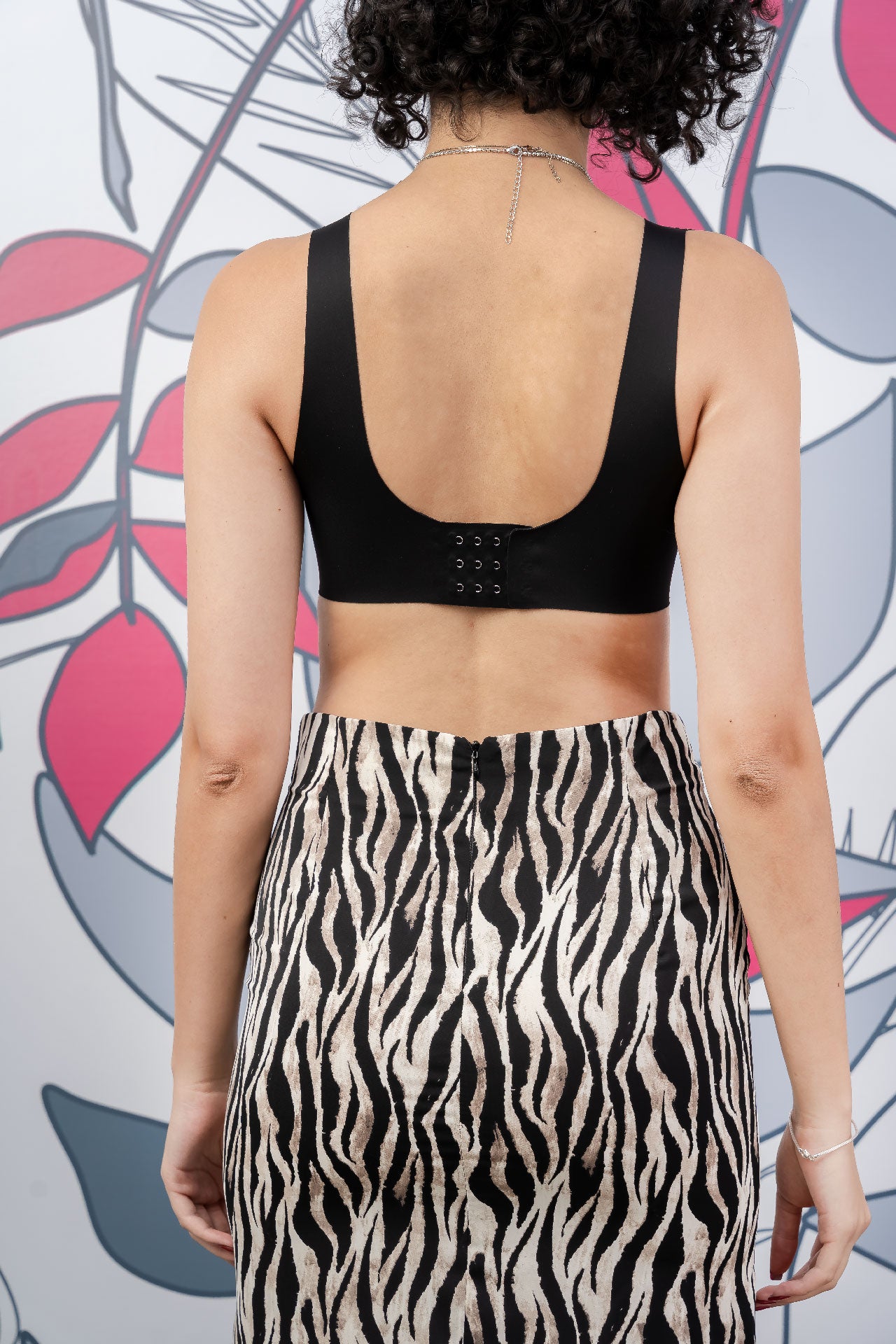 Falda Midi Estampado Animal con Abertura