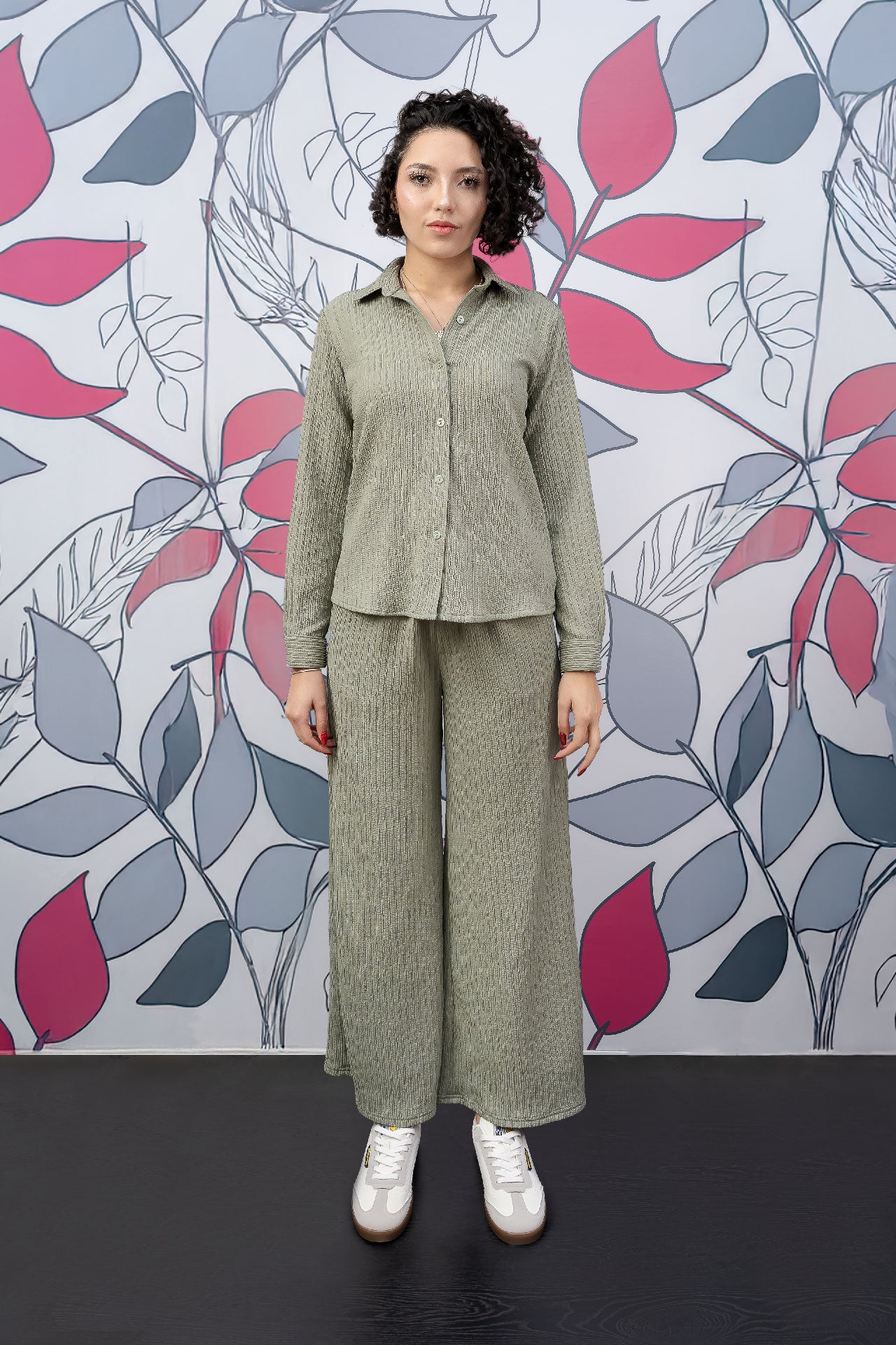 Set Punto Texturizado Camisa + Pantalón