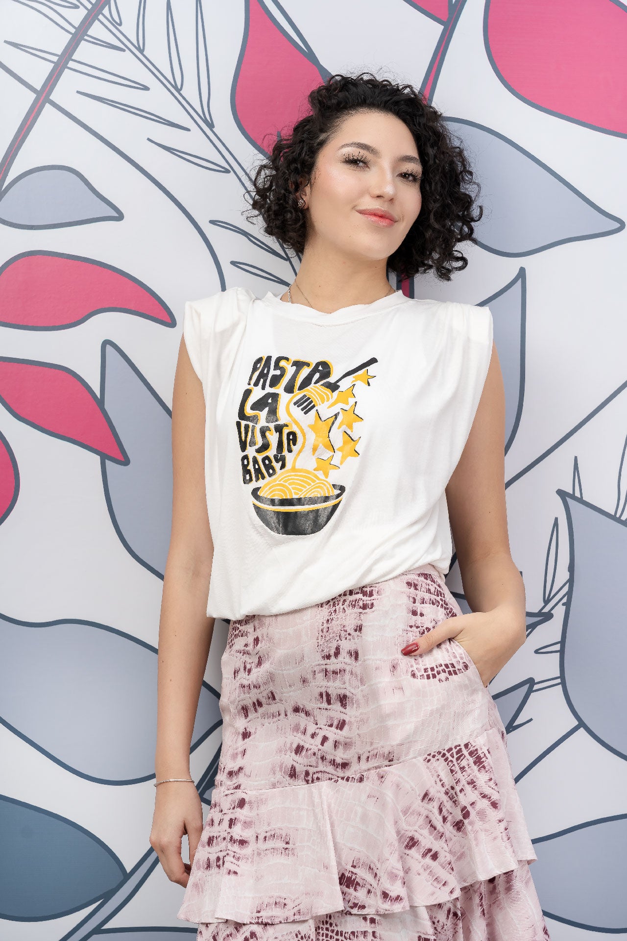 Falda Midi Estampada Boleros