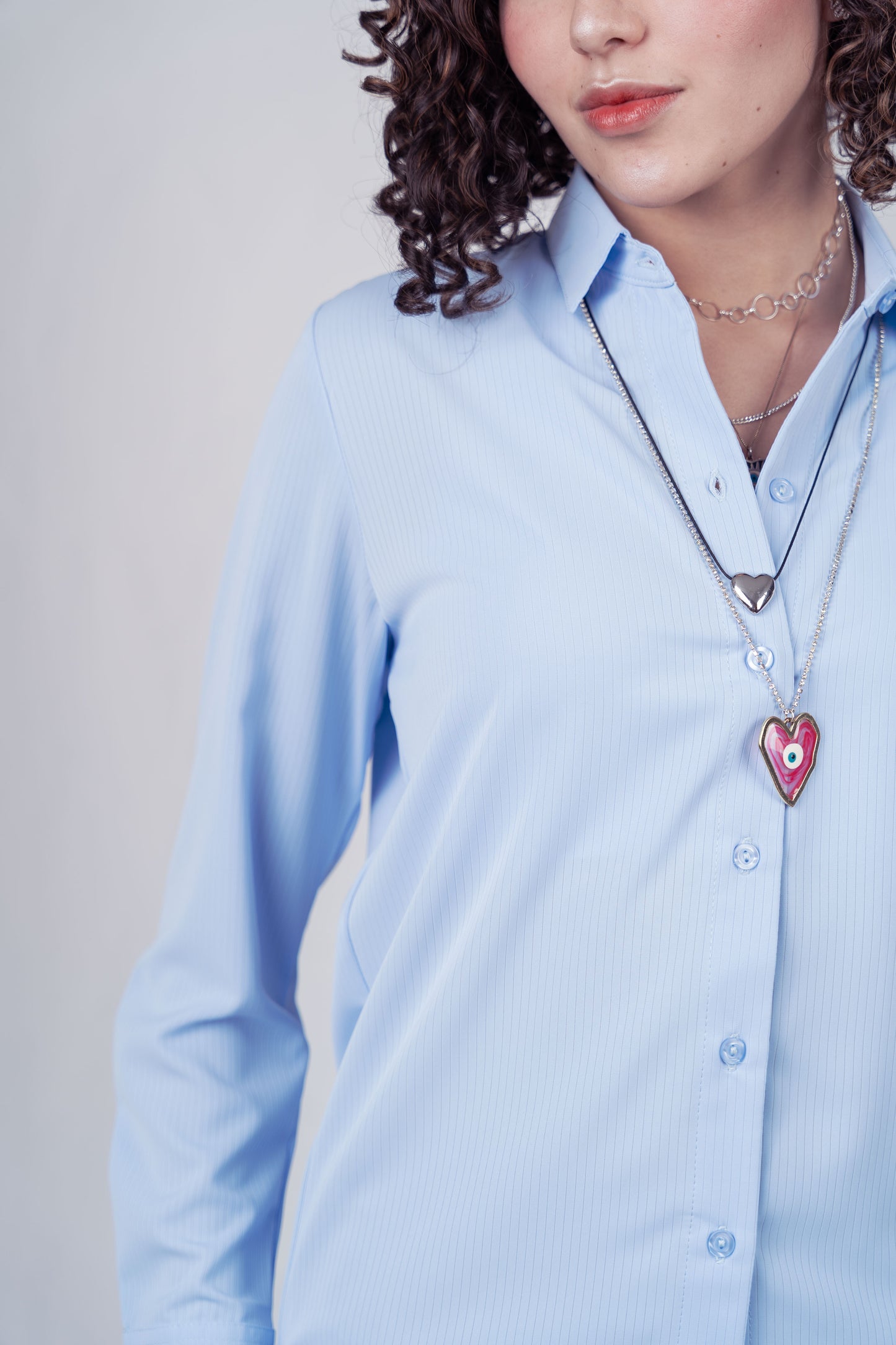 Camisa Clásica Textura Rayas Fluida