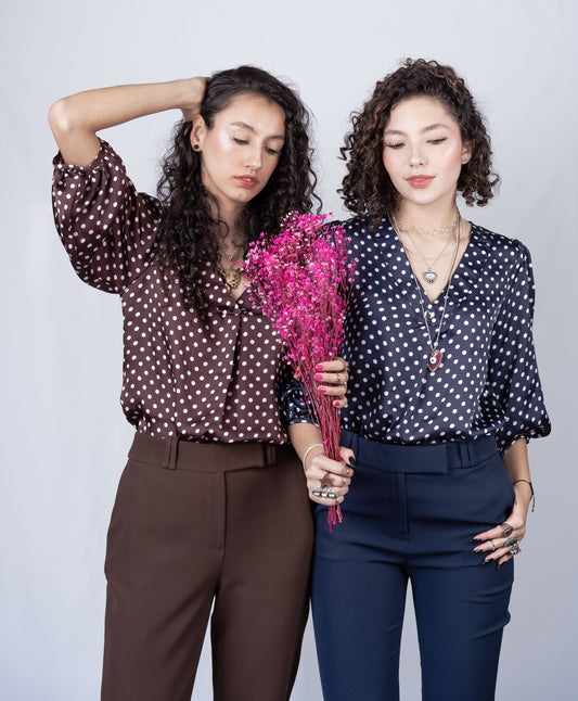 Blusa Estampada Satín