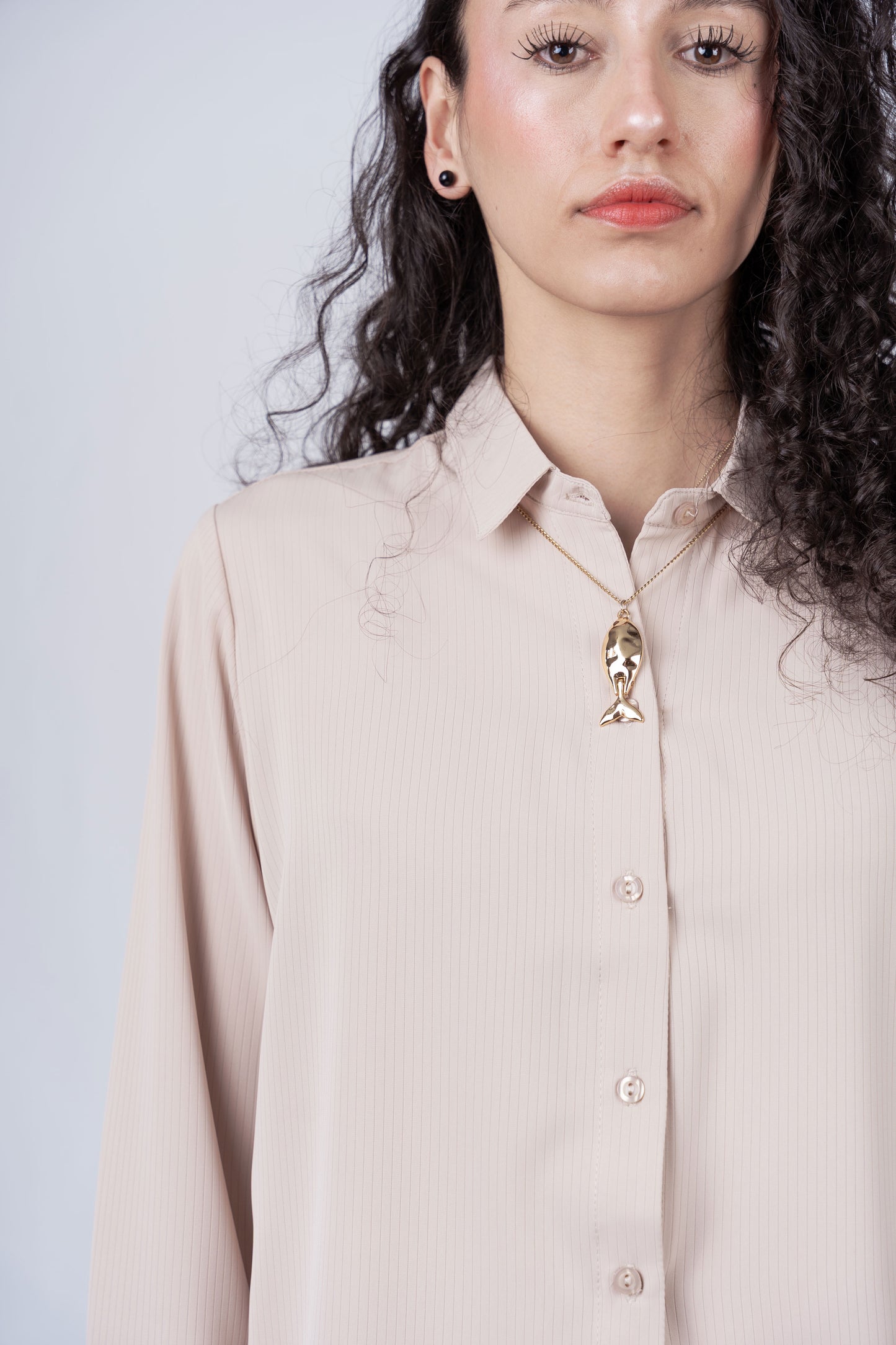 Camisa Clásica Textura Rayas Fluida