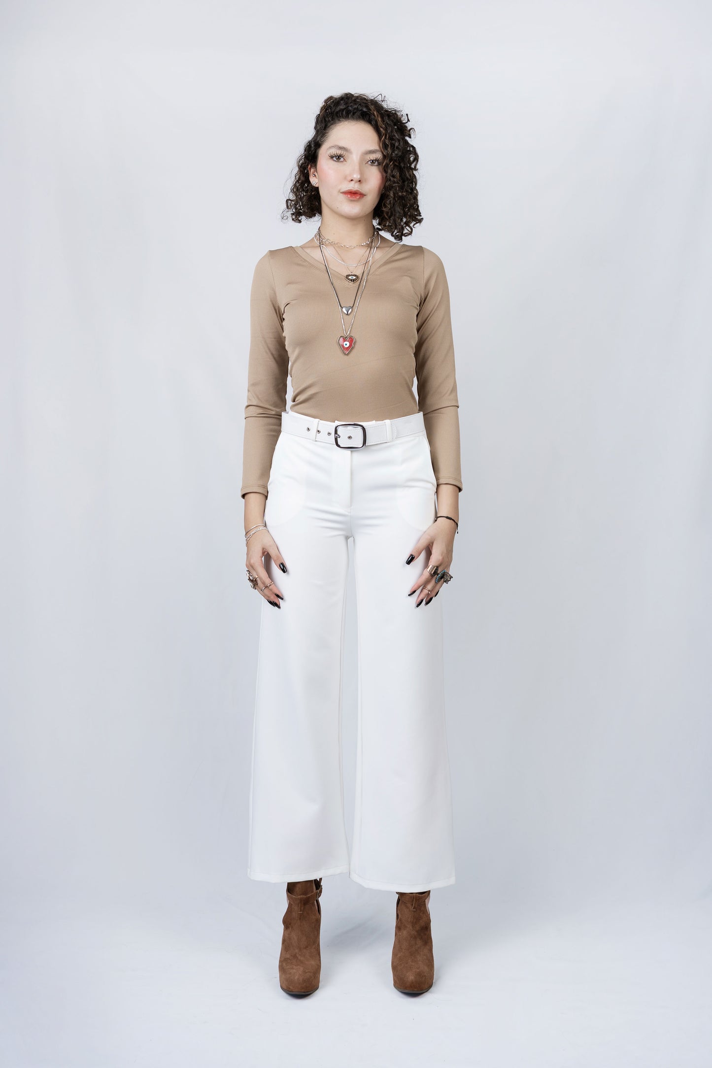 Pantalón Pata de Elefante con Cinturón