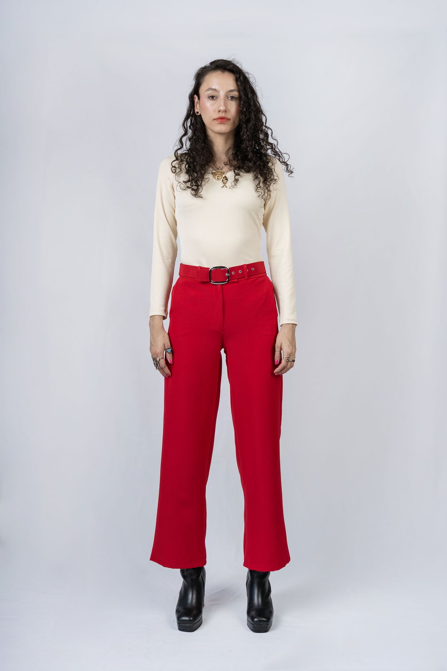 Pantalón Pata de Elefante con Cinturón