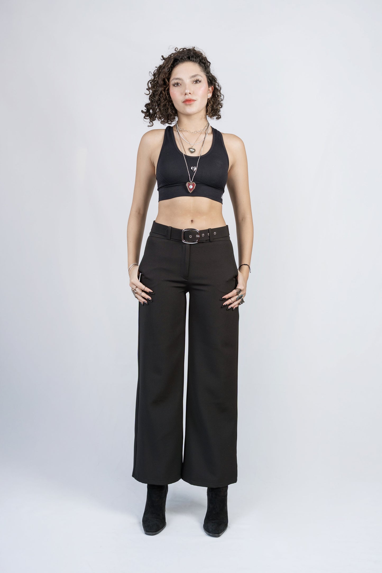 Pantalón Pata de Elefante con Cinturón