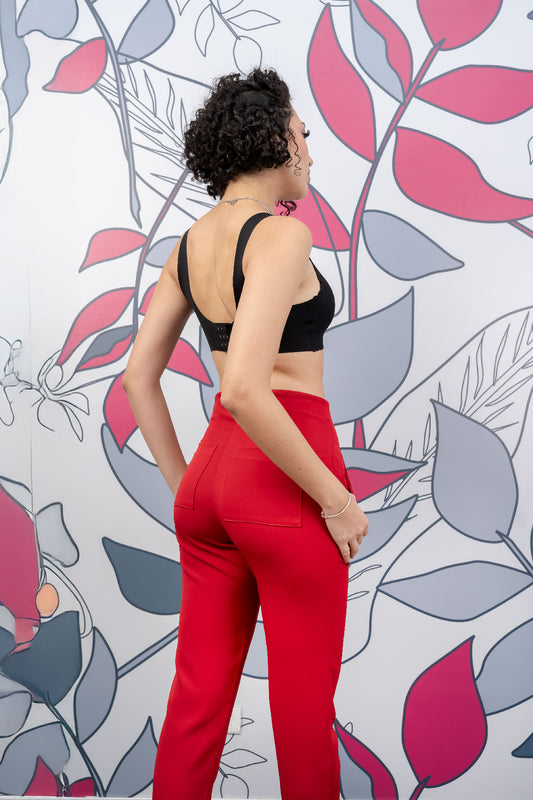 Pantalón con Pinzas Tiro alto